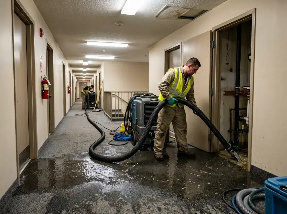 multi-unit-apartment-hallway-f-005 — frequently asked questions, Emergency Burst Pipe Water Extraction & Removal in Glen Ros…
